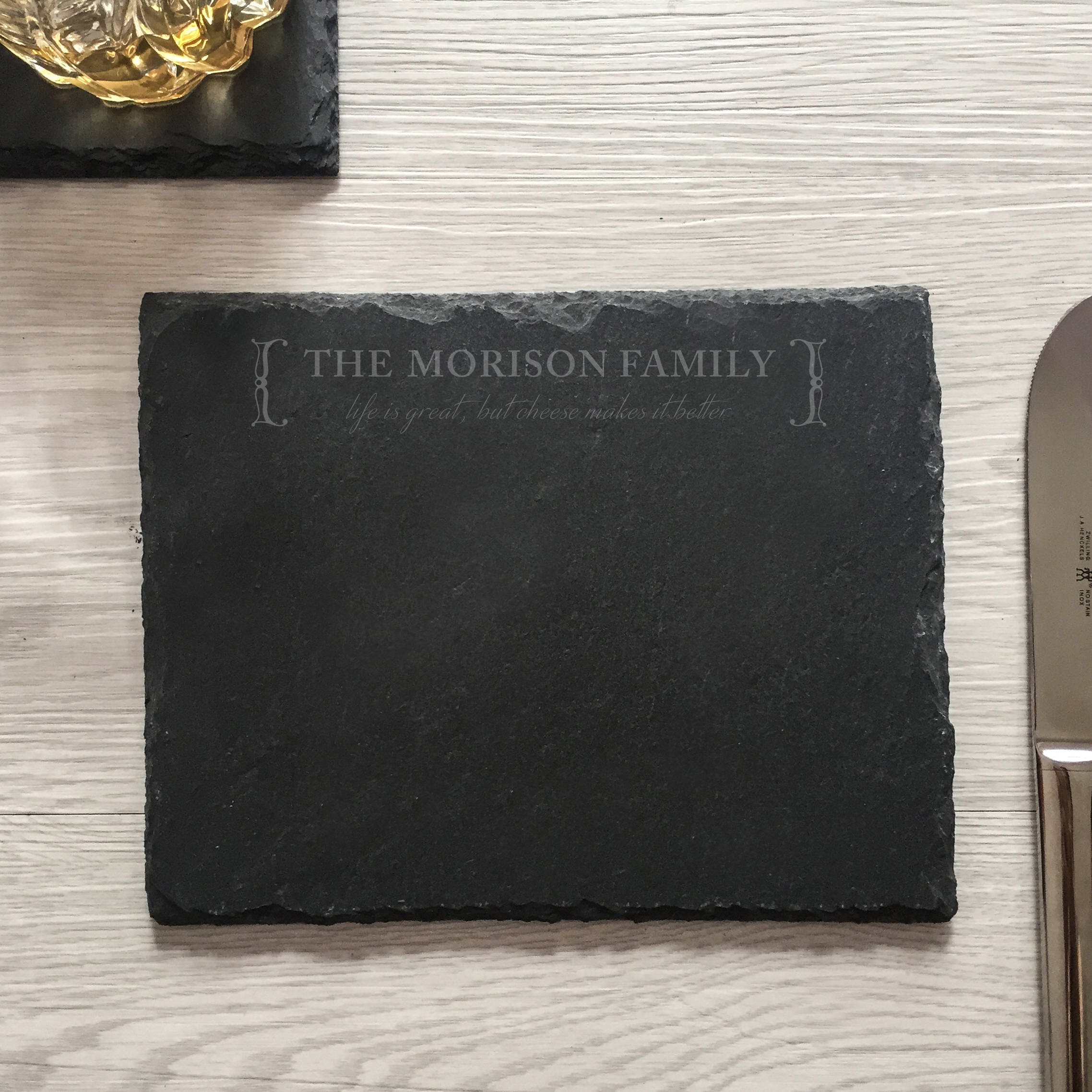 Slate Cheese Board Personalized Custom Cheese Tray Engraved - Etsy