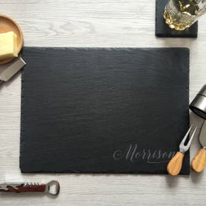 engraved personalized cutting board custom cheese tray slate birthday gifts wedding anniversary gifts housewarming gift for new couple CH047 image 3