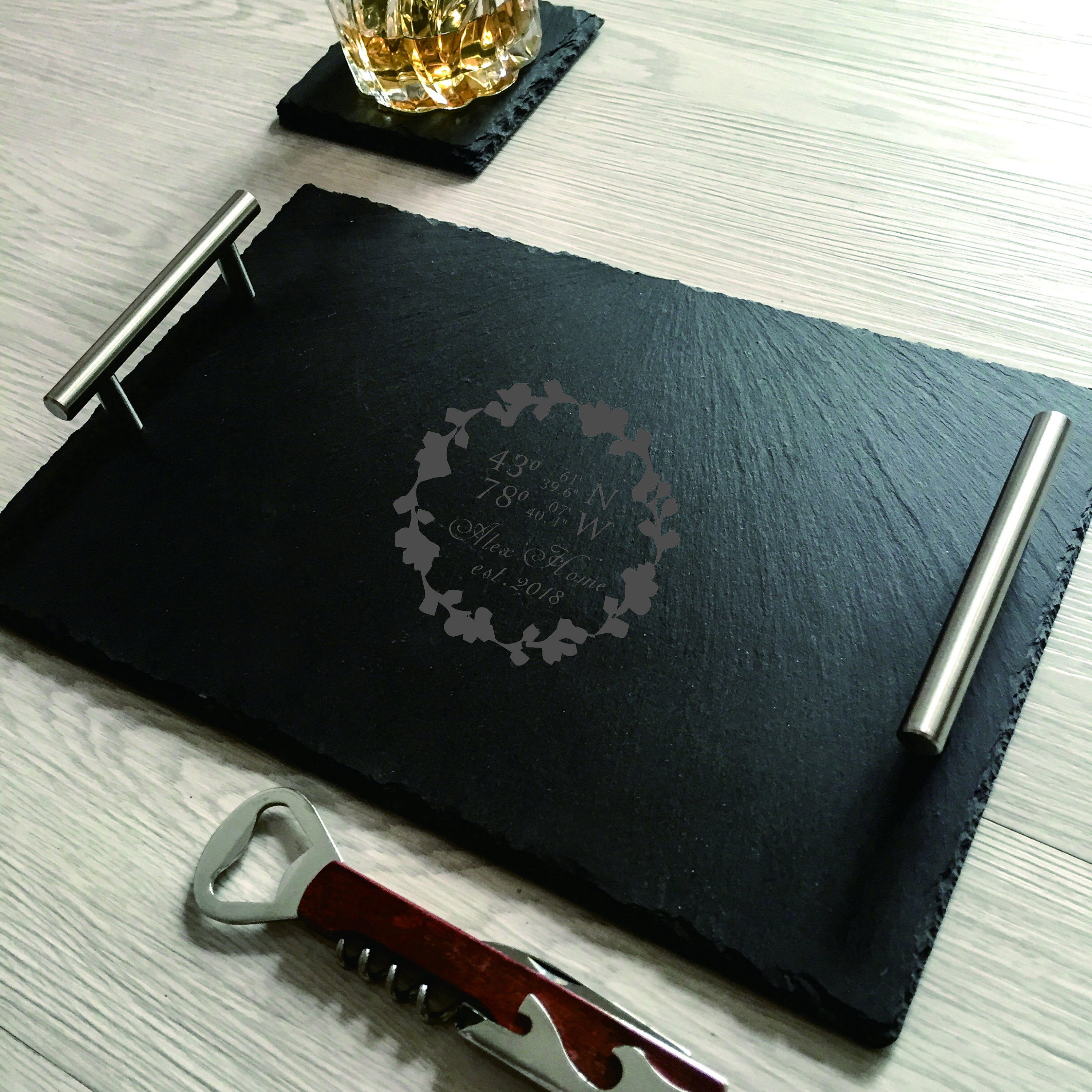 Custom Slate Cutting Board Personalized Cheese Board With Etsy