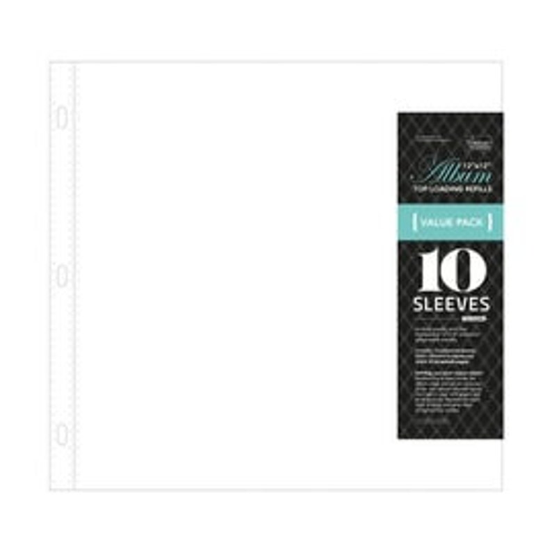 3 Ring Binder Sleeves-12 X 12 (10 Pack)- Assorted Divided- Full Page ...