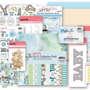 Baby Boy Collection- Uniquely Creative- Various Papers 6X6", 12x12", Paper Pack, 6x4 Pocket Pack & Vellum Inserts