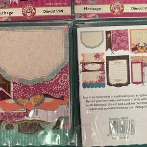 Die Cut Paper Pad-10x15cm -Heritage-Tags- Ruby Rockit - Bella