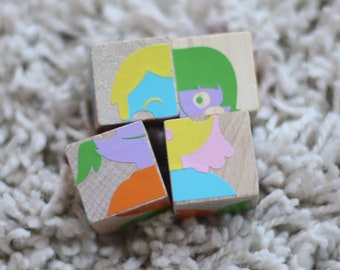 Erkunden Emotionen - hölzerne Blöcke