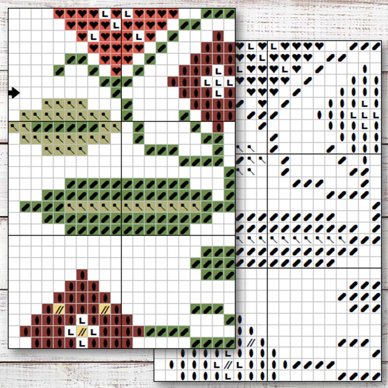 Modern cross stitch Punto de cruz Folk floral cross stitch pattern Flower mandala cross stitch pattern Instant download PDF #920