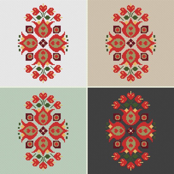 Modern cross stitch Punto de cruz Folk floral cross stitch pattern Flower mandala cross stitch pattern Instant download PDF #920