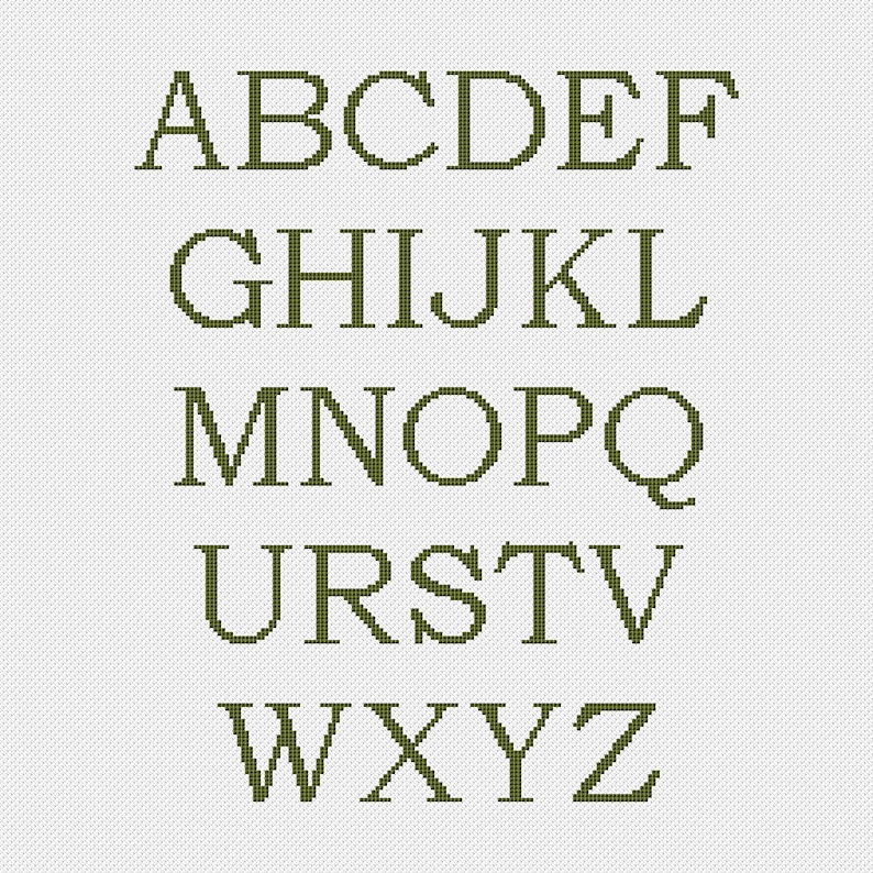 Set of 2 counted cross stitch patterns Name & Etsy