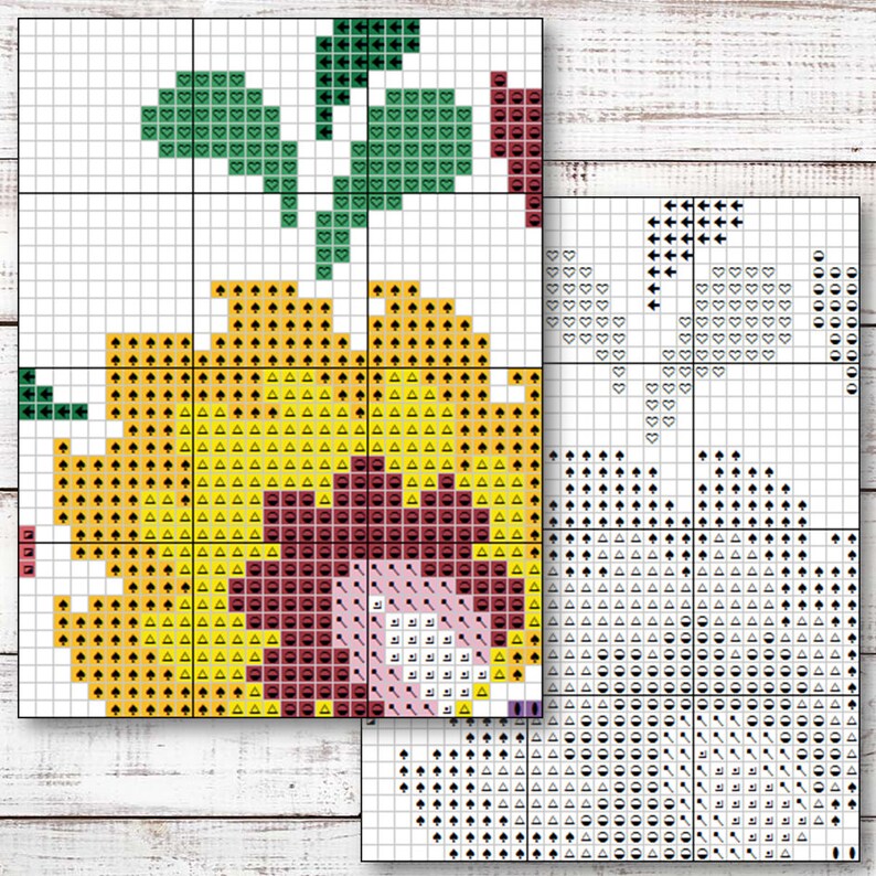 Polish wycinanki cross stitch pattern Modern cross stitch Etsy