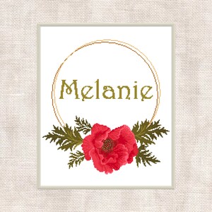 Name MELANIE & Alphabet Cross Stitch Patterns PDF Set 2 Customizable ...