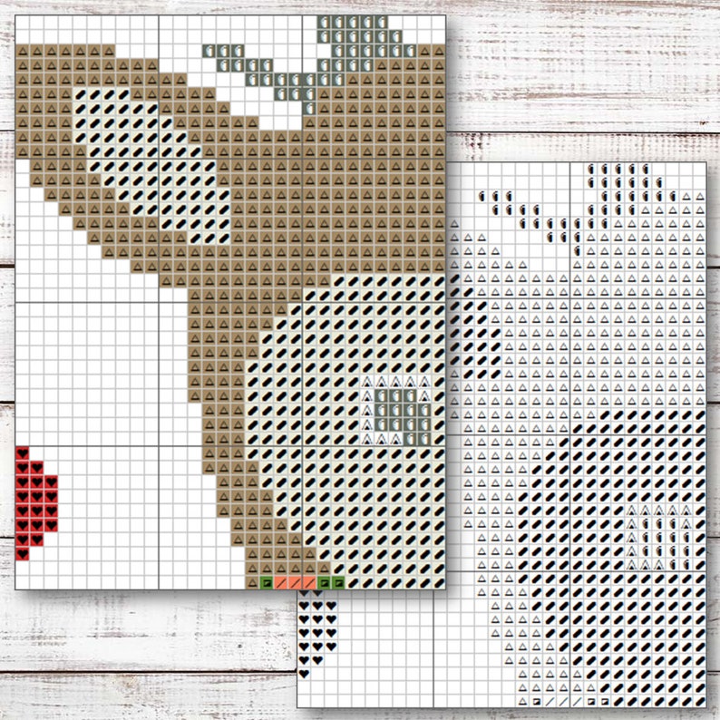 Modern cross stitch pattern Autumn Fawn Instant download PDF #67 Nursery decor