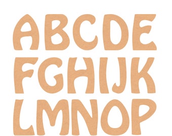 Lettres en Bois MDF (3mm) ou MDF plaqué (4mm)
