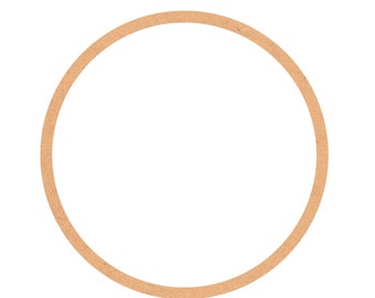 Wooden circle MDF 3 mm to decorate. Outer diameter 25 cm. Border 2 cm.