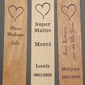 Personalized bookmark Mistress, Master, ATSEM etc.