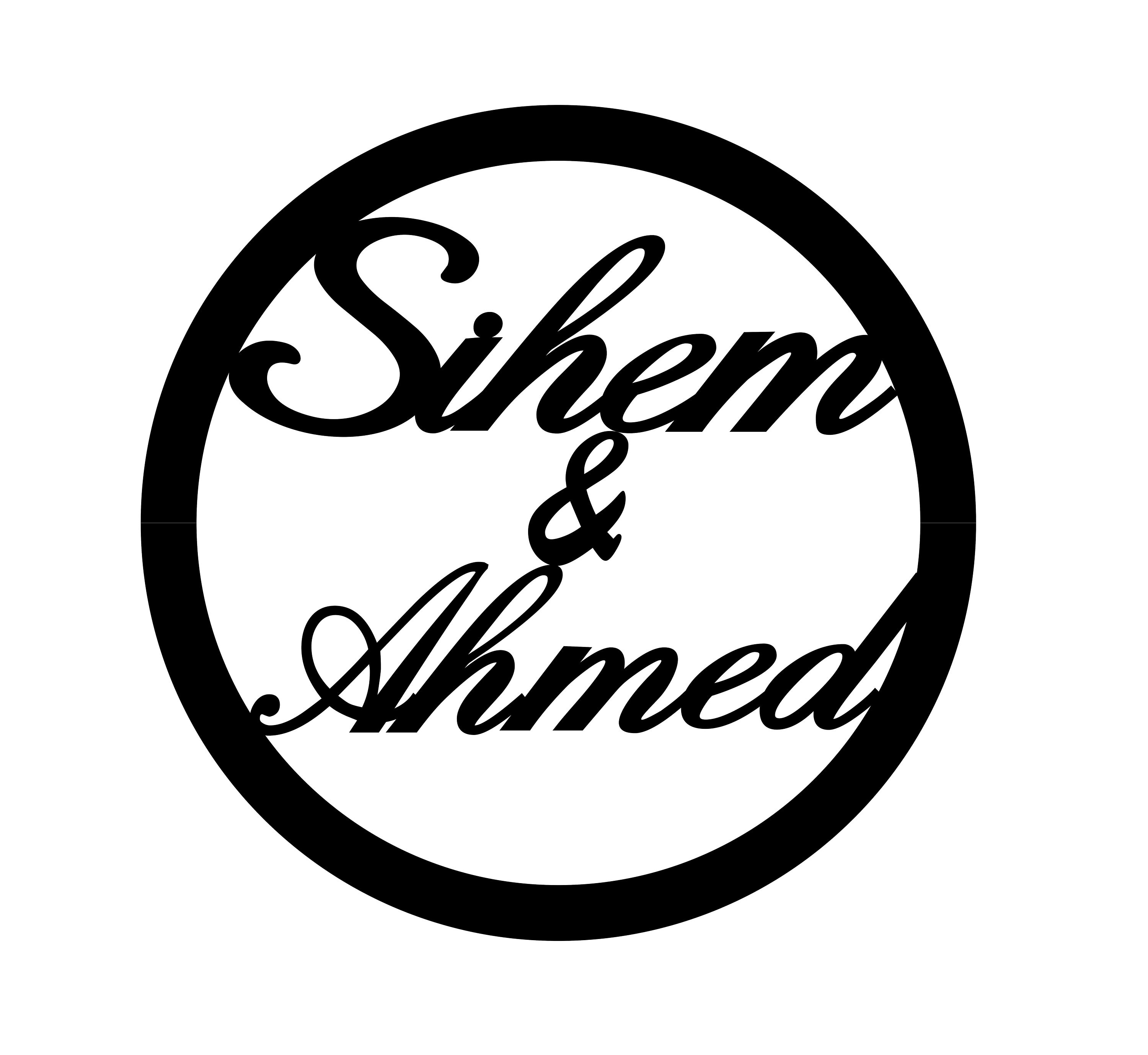 2 Prénoms Dans Cercle Xxl | 3 Morceaux. Bois Medium 3mm. Diamètre Extérieur 60 cm. Personnalisation