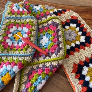 Cross body crochet festival bags