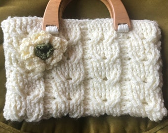 Hand made crochet handbag
