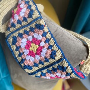 Cross body crochet festival bag
