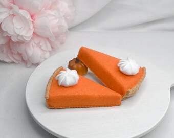 felt food pumpkin pie--1 pcs