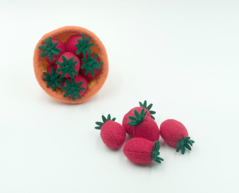 Felt Food Cherry Tomato Play Food Pretend Food for Play Etsy