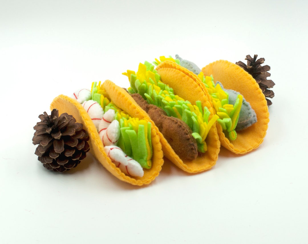 Felt Food Taco, Play Food, Pretend Food for Play, Play Kitchen Etsy
