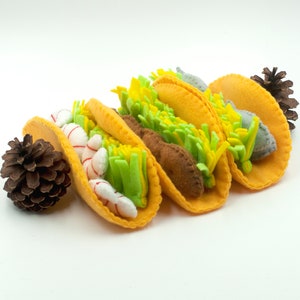 Felt food taco, Play food, Pretend food for play, Play kitchen, handmade play food