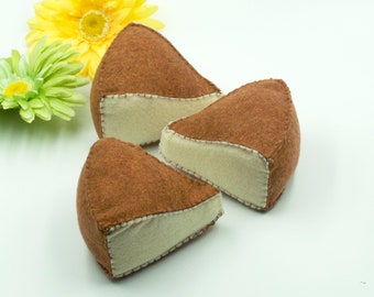 Felt food, Pretend food, Felt cake set, Cheesecake