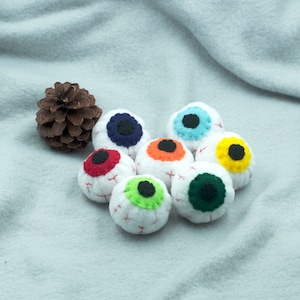 Halloween Felt, Halloween decoration, Felt eyeball-Pack of 7