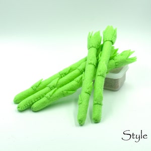 Felt food asparagus, Play food, Pretend food for play, Play kitchen, Felt vegetable