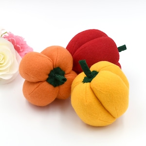 Felt food pepper, Play food, Pretend food for play kitchen pepper, Felt vegetable