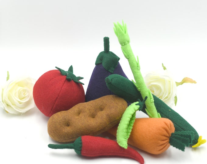 Felt Food Vegetable Set Play Food Pretend Food for Play Etsy