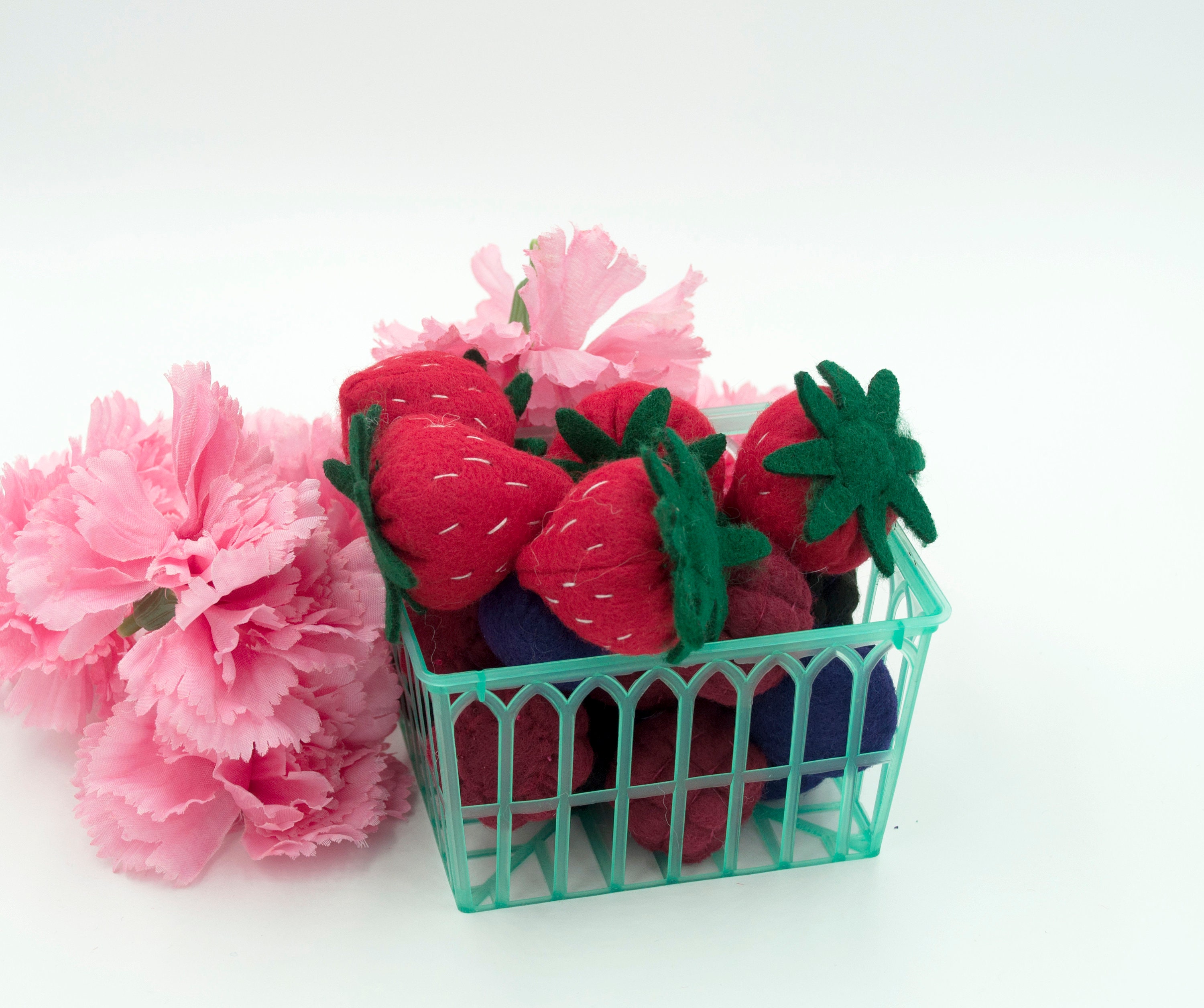 Felt food berries set Felt blueberry Felt raspberry Felt | Etsy