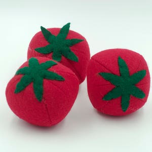 Felt food tomato, Play food, Pretend play, Felt vegetable, play kitchen toy,