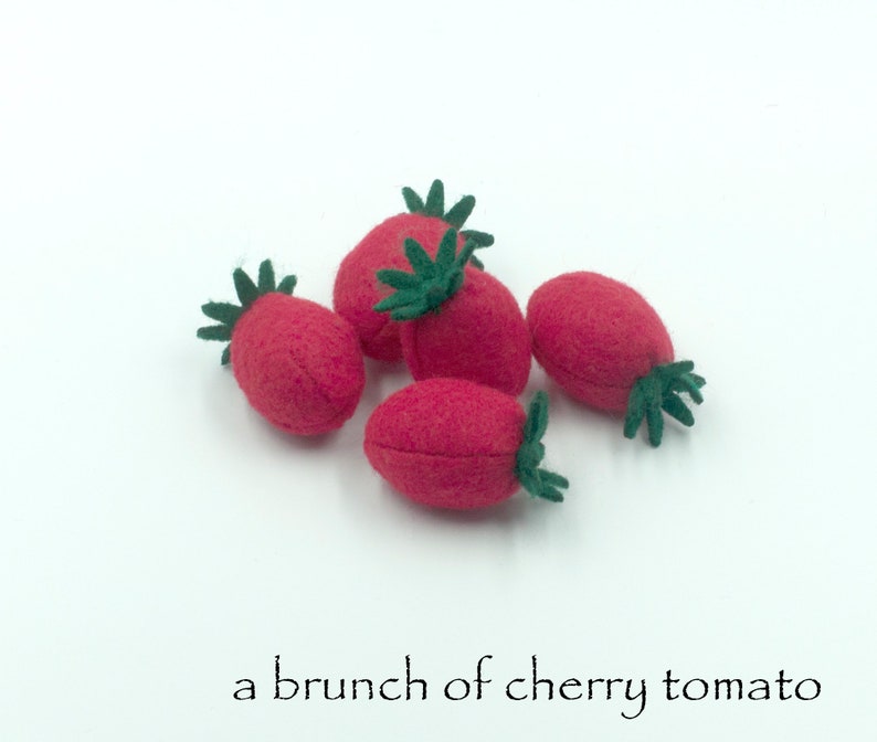 Felt Food Cherry Tomato Play Food Pretend Food for Play Etsy