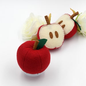 Felt play food apple, Play food, Pretend food for play kitchen,  Felt fruit, home decor