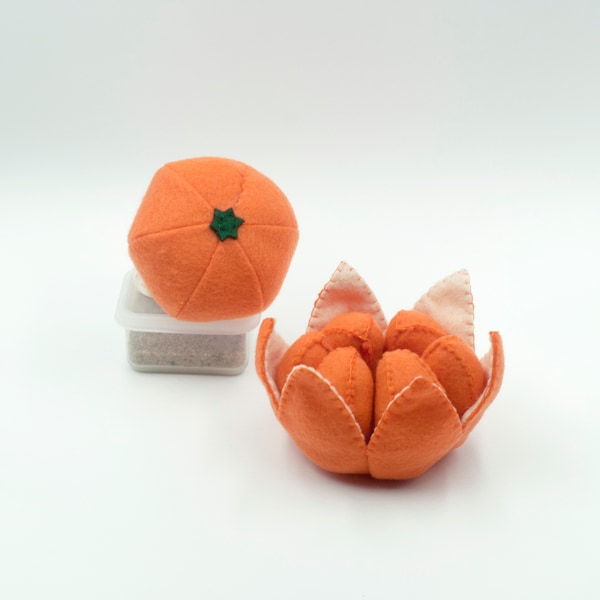 Felt play food orange tangerine, Play food, Pretend food for play kitchen, Felt fruit, decor