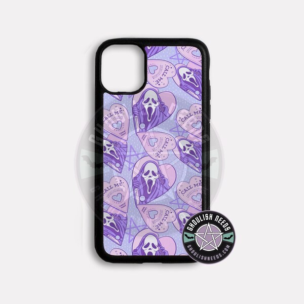 Pastel GF Iconic Character pink and purple Phone case for Pixel, Galaxy, Moto G and iPhone Spooky Horror fun Halloween designs!