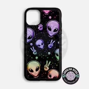 Rainbow Alien Phone case iconic vintage Durable Material lightweight perfect gift idea iPhone Moto G Pixel Galaxy