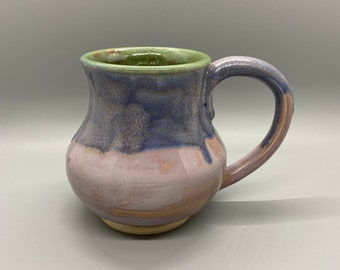 Purple Pink Green Ceramic Mug