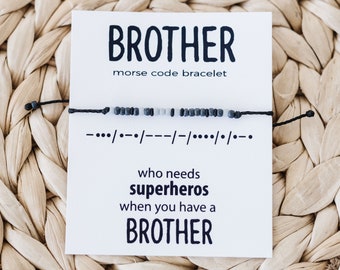 Brother Morse Code Bracelet,Brother Gift from Sister,Big Brother Little Brother,Unique Gift for multiple brothers,Early Holiday Sale