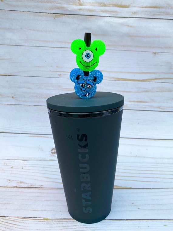 Monsters Inc Straw Topper, Sully, Monsters University, Monsters at Work,  Mickey Head, Mickey Straw Topper, Disney Straw Topper, Starbucks 