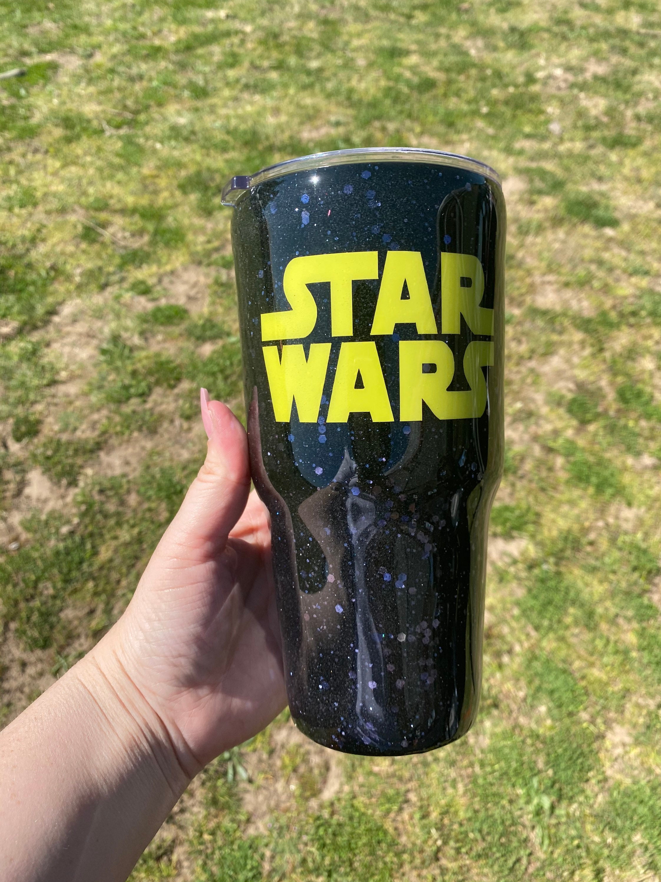 20 oz Star Wars tumbler  Custom tumbler cups, Star wars diy, Glitter cups