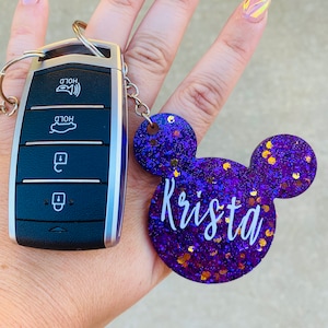 Mickey Mouse Keychains, minnie mouse key chain, mouse head key chain, key holder, disney keychain, bag charm, disneyland