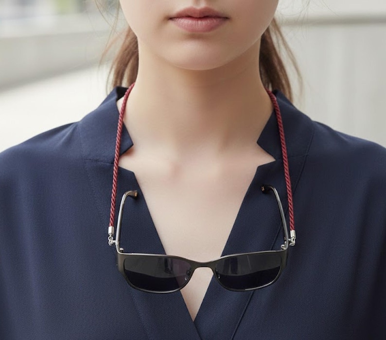 Eyeglass strap eyeglass cord eyeglass chain eyeglasses reading glasses sunglasses various colors image 1