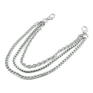 Stainless steel key chain trouser chain wallet chain curb chain 3 rows curb chain biker hip hop punk