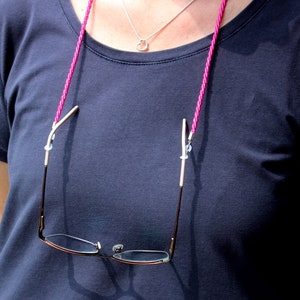 Cordon à lunettes, cordon à lunettes, chaîne à lunettes, lunettes, lunettes de lecture, lunettes de soleil, différentes couleurs