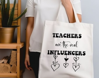 Shopper Idea regalo Maestra. Regalo personalizzato. Fine anno regalo di classe. Teachers are the real influencers. regalo professoressa