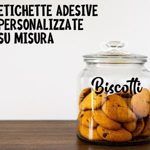 Etiquetas adhesivas personalizadas a medida. Etiquetas de organización. Letras en frascos de vidrio. Pegatinas personalizadas para tarros de despensa de cocina imagen 1