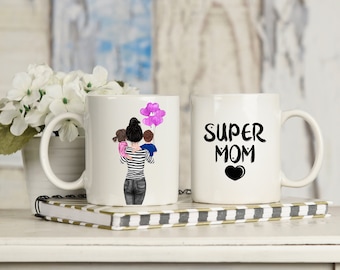 Custom mug. Mother's day gift idea. Customizable coffee mug. Friend birthday gift, birthday gift, christmas gift, super mom, mom gift