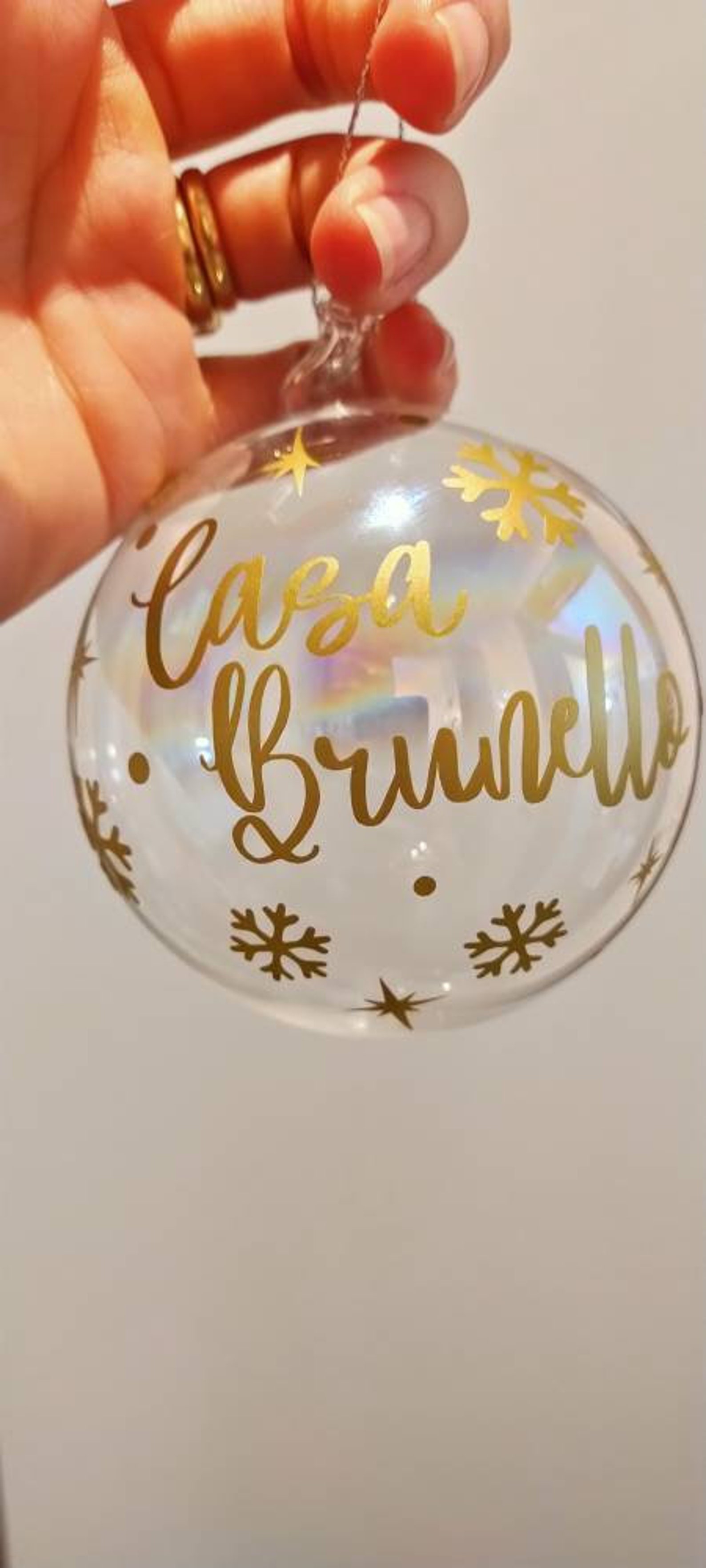 Personalized glass christmas balls