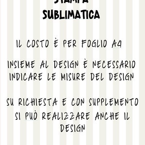 Servizio stampa sublimatica. Foglio con stampa a sublimazione pronto da stampare. Progetto per sublimazione su richiesta immagine 4