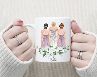 Wedding witnesses gift idea. Personalized mug. Customizable coffee mug. Bridesmaid gift. Do you want to be my bridesmaid. Bride gift